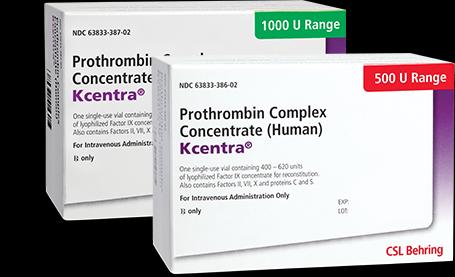 Prothrombin Complex Concentrate Pharmaceutical concentrate of Vitamin-K factors - II, VII, IX, X - Current form ( K-centra ) contains