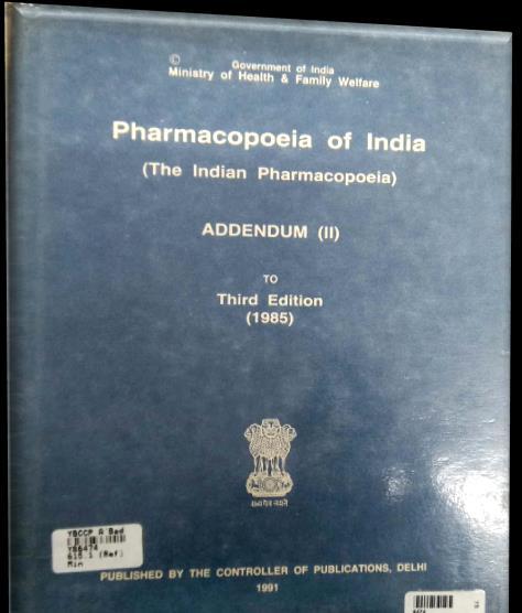 Pharmacopoeia of India (Addendum II)