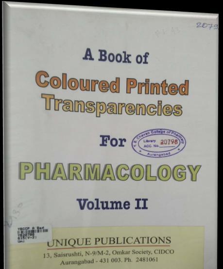 Pharmaceutical Science Pharmacology (Vol-I) Coloured Transparencies Unique Publications