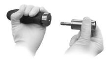 A burr or similar tool can be used prior to implant placement. 3AUGMENT INSERTION Assemble the Torque Limiter on the screwdriver (A).