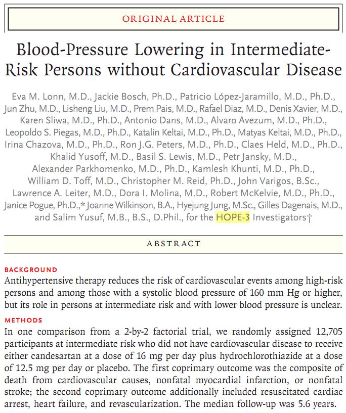 Intermediate-risk patients without CVD (annual risk of MACE = 1%) n = 12,705 Primary outcome : MI,