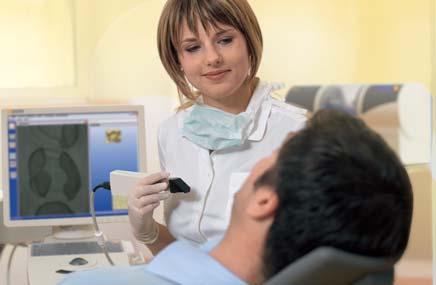 You show the patient the defect, prepare the tooth and then create an optical impression in just a few seconds.