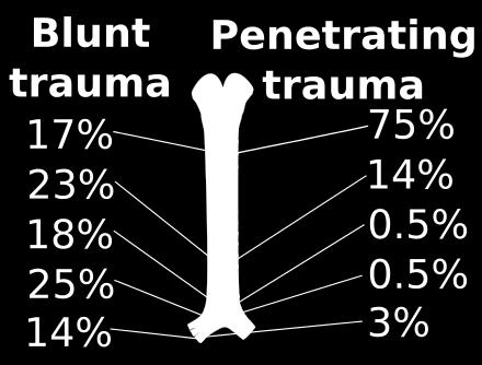 Most traumatic TBIs take place within 2.5 cm of the carina and mainstem bronchial injuries comprise 60% of these injuries. Yeh DD, Lee J. Trauma and blast injuries.