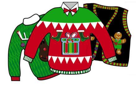 December 21 st, 2018 Event: Ugly Sweater Holiday Party (& Hot Cocoa Bar)!