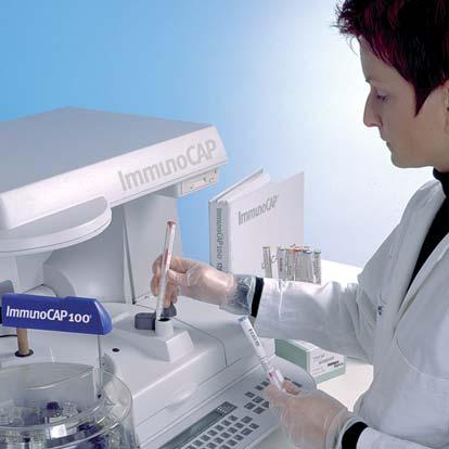 Also for EliA autoimmunity testing Run as stand-alone unit in a local clinic or in a cluster at a larger laboratory Connectable to mainframe Automatic dilution ImmunoCAP 250 Higher capacity and