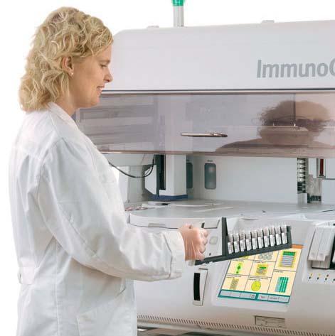 for EliA autoimmunity testing Positive identification and full traceability of all samples and reagents All reagents and up to 3 000 tests on-board Up to 6 different methods Automatic sample dilution