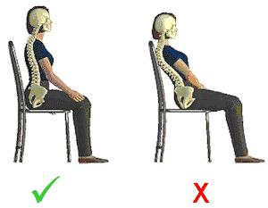 Posture Good posture allows your muscles to work with the least amount of effort to hold the spine in the position of least stress.