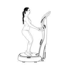 A Lower Abdominals Brace yourself on your elbows and hold onto the front edge of the Vibration plate.