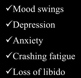 Mood swings Depression Anxiety Crashing