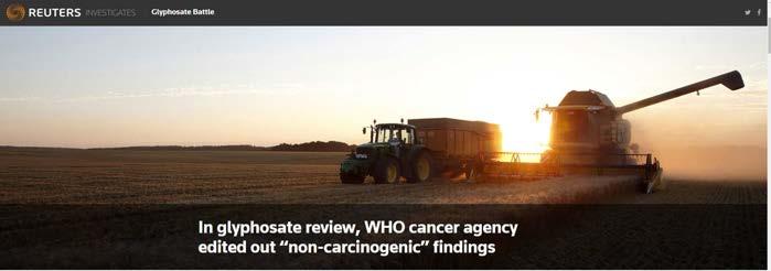 When IARC assessed glyphosate, significant changes were made between a draft of its report and the published version.