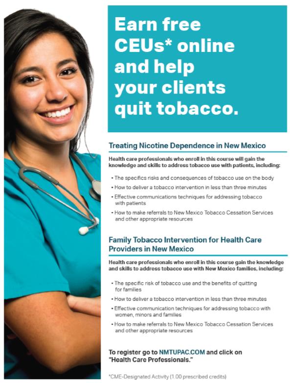 Learn about The specific risks of tobacco use and the benefits of quitting for families Effective communication techniques for