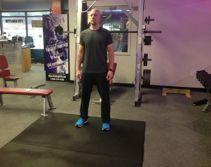 Finishers 5-8 Diagonal Lunge Stand with your feet just outside