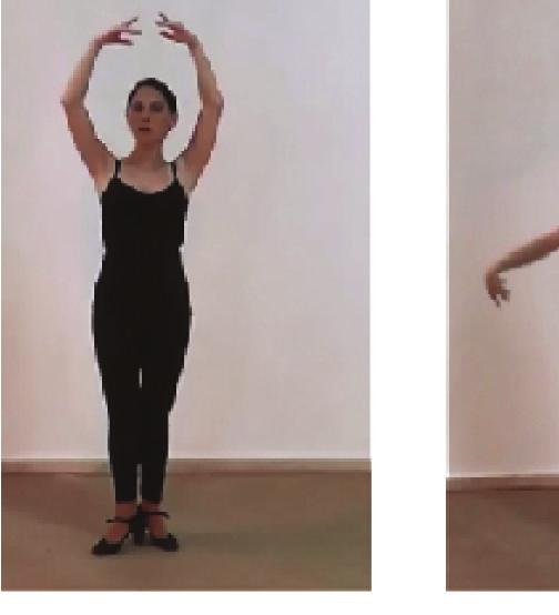 (a) 1st row: discrete arm movement shown as one handclap.