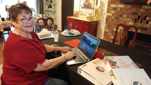 Chairmen: Ellen and Rita Here is our Bobbie hard at work on our