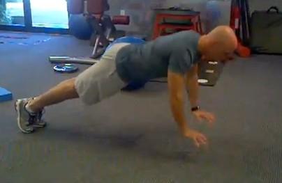 Lower your body while maintaining a straight line and your abs