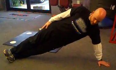 Pushup Side Plank Lie on a mat on your right side. Support your bodyweight with your extended arm.