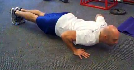 Superman Pushup Maintain a straight line with your body and keep your