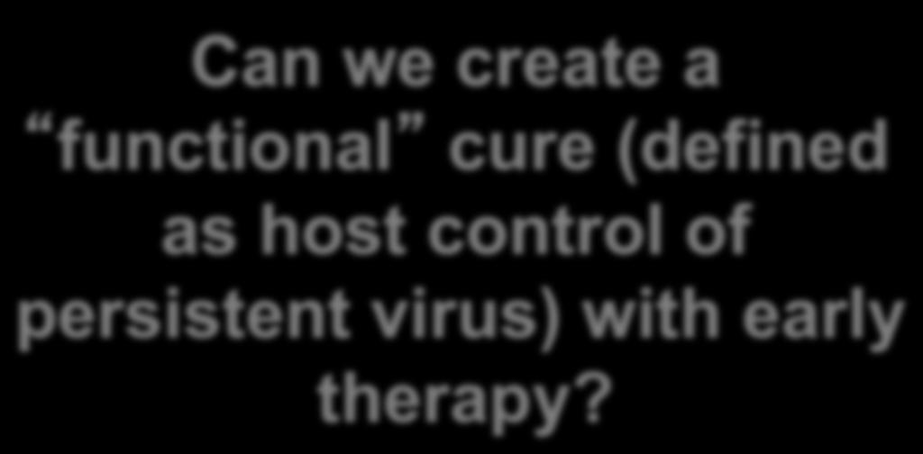 Can we create a functional cure (defined as host