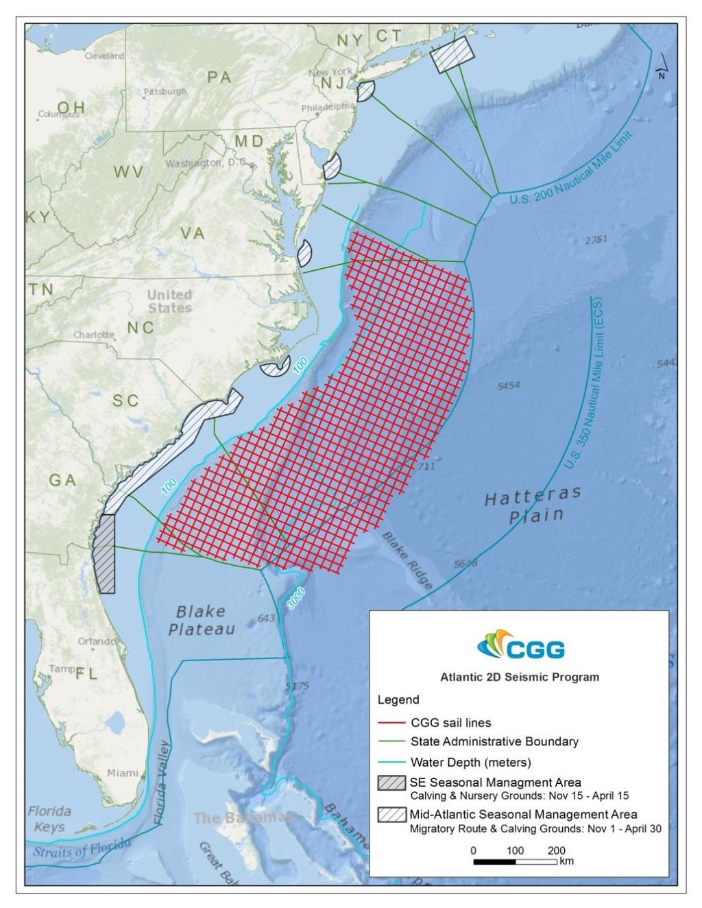 Figure 3 CGG s proposed 2D Atlantic Seismic Program 3.