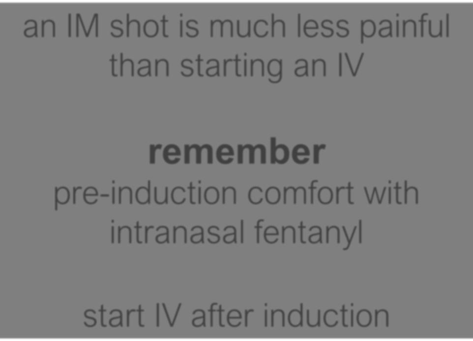 ignoring the IM route for ketamine in kids an IM shot is much less painful than