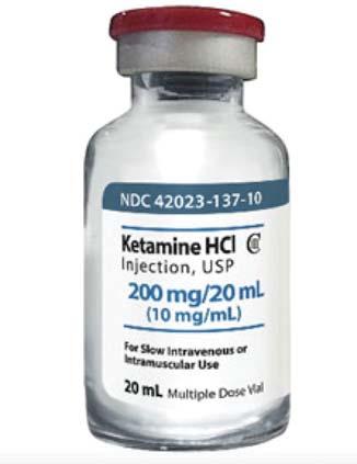 KETAMINE Dosage: iv sleep dose 1-2mg/kg iv (dilute with saline and give over a few minutes less side effects) pain relief 0.15-0.