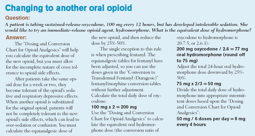 Rapid rise and fall in serum level Option Two: Initiate a long acting opioid Advantages: Gradual increase to therapeutic level, half-life, more-consistent control, may adherence, and lower risk of