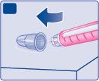 Never touch the dose counter when you inject. This can interrupt the injection.