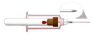 ENGINEERING CONTROLS Blood Tube Holders which contain the Hazard Blunting Needle After use, a blunt internal cannula is activated which moves the blunt tip needle forward through the hollow needle