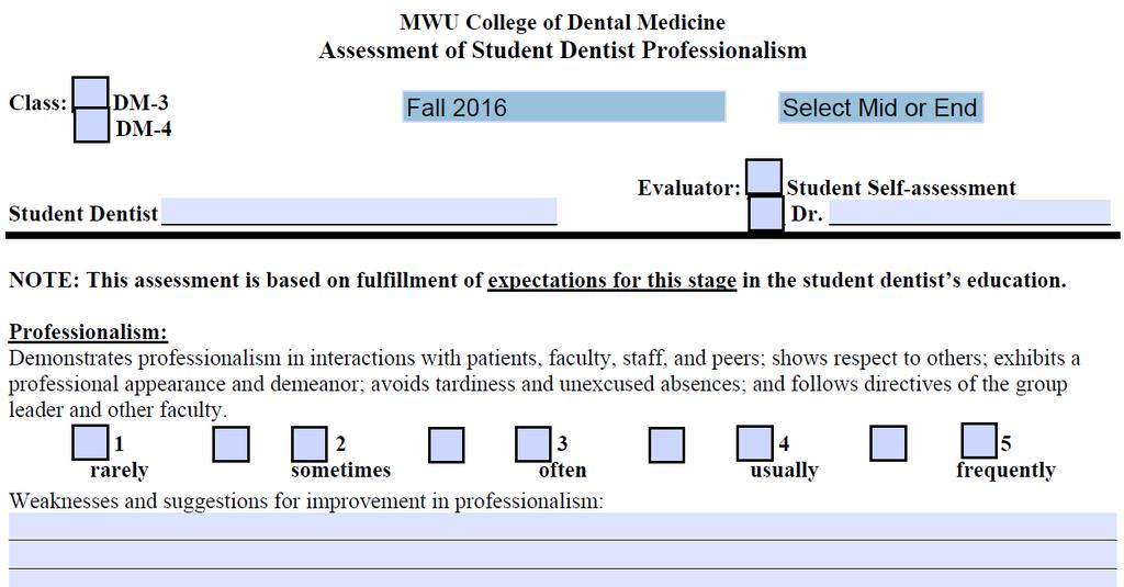 Subjective Evaluation at Midwestern University