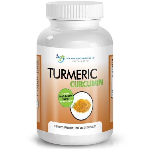 The ingredients in Doctor Recommended Turmeric Curcumin provides support for arthritis, liver ailments, digestive problems, headaches, kidney problems, skin problems, and weight loss.