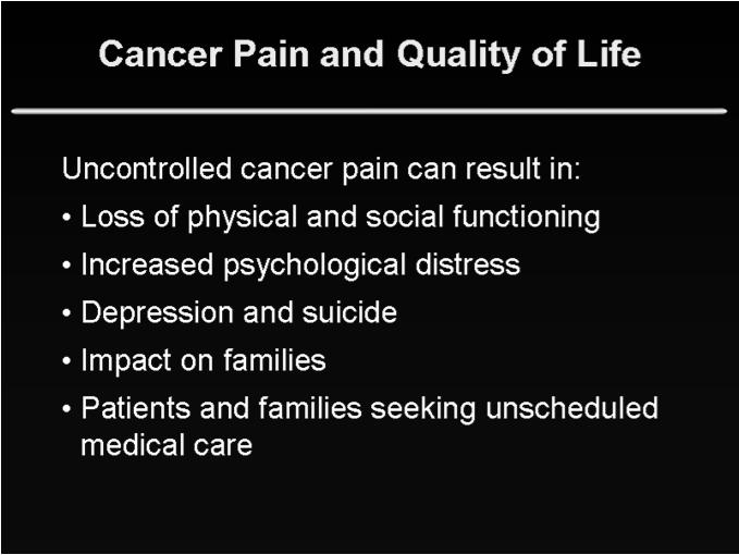 Causes of Persistent Cancer Pain Chemotherapy induced