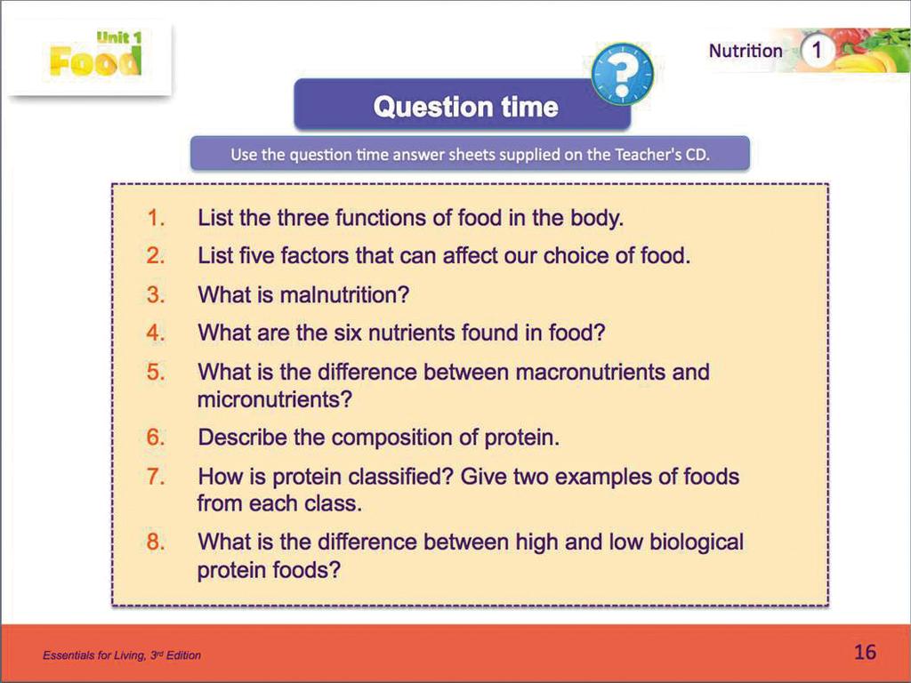 completing this chapter and the homework, assignments and activities that accompany it, you should: Understand why we need food. Be able to list the factors that influence our food choices.