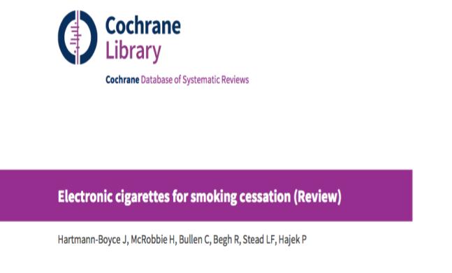 Does it work in practice? RCTs Electronic cigarettes for smoking cessation: a randomised controlled trial (ASCEND).