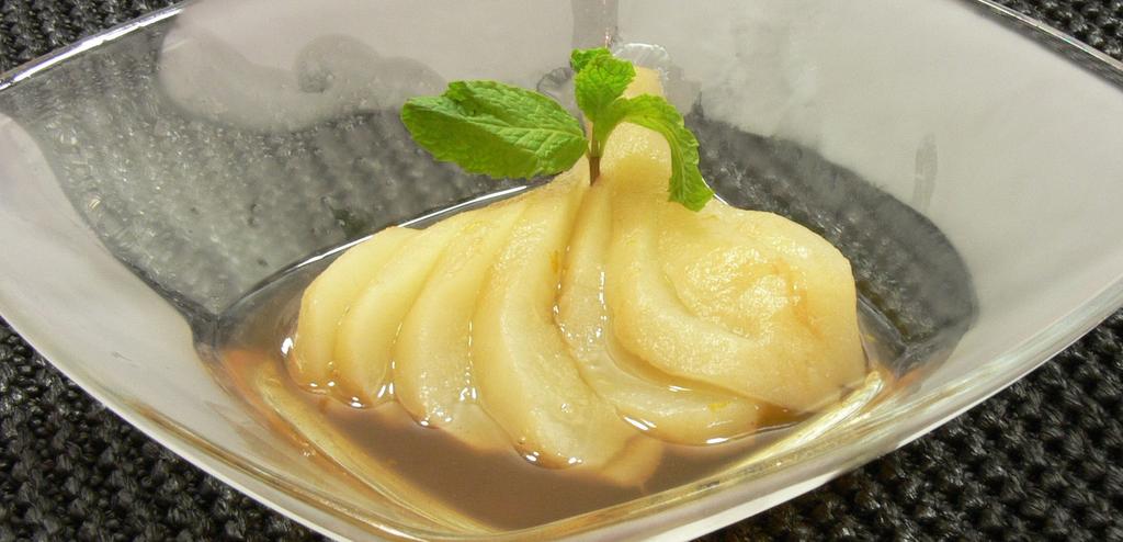 Eat Well, Feel Better Holiday Gift Idea - Port Poached Pears Servings: x4 Preparation Time: 10 minutes Cooking Time: 25 minutes Other Time: 15 minutes