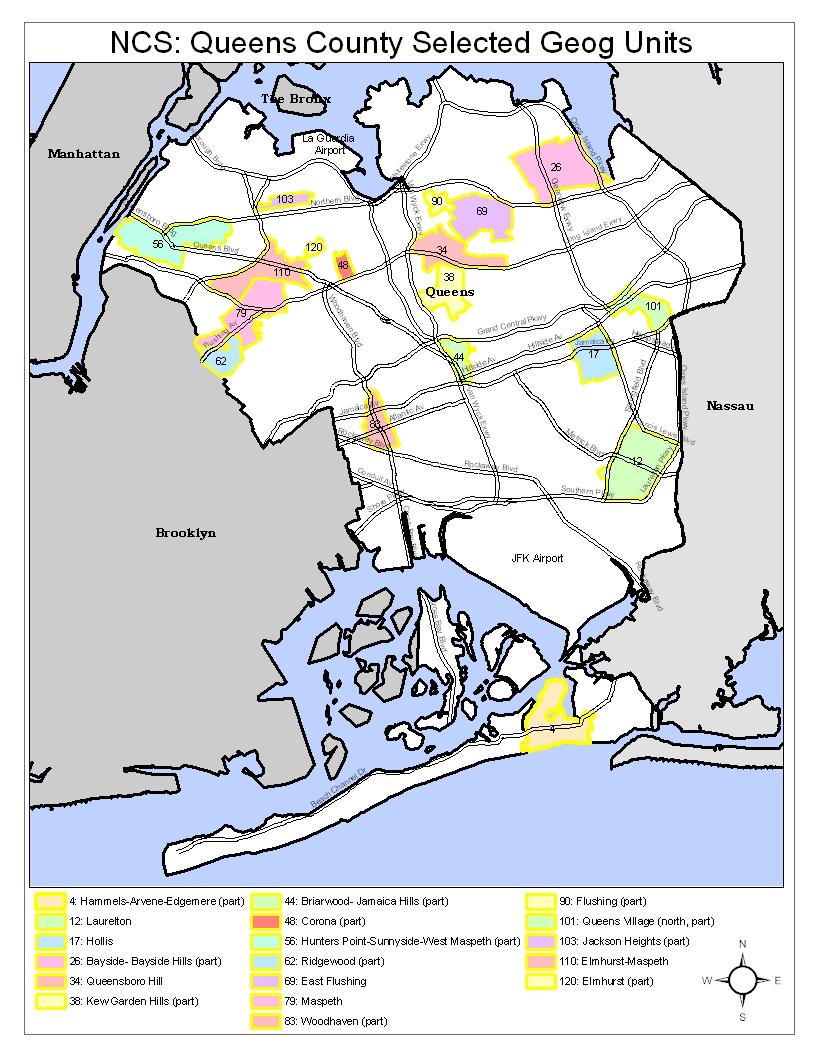 Segments Selection of neighborhoods Study Households All or a sample of
