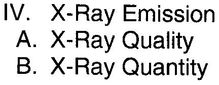 2. C. Factors Affecting the X-Ray Emission Spectrum IV. X-Ray Emission A. X-Ray Quality B. X-Ray Quantity V. X-Ray Interaction with Matter A. Coherent Scattering B. Compton Effect C.