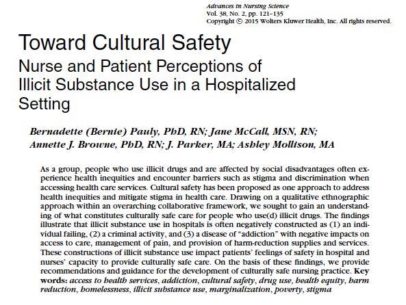 Hospitals Are High Risk A key finding of this study is that patients