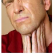 Difficulty swallowing or talking Soft, whitish patches or pus in the mouth or on the tongue