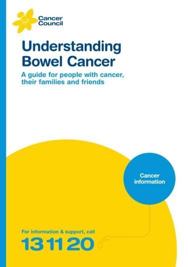 About this booklet This booklet is designed to give you information about radiation therapy treatment for bowel cancer and what to expect.