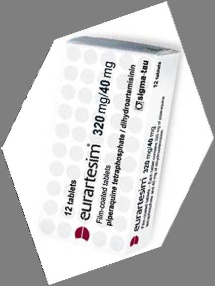 Eurartesim Combination of dihydroartemisinin (DHA) and piperaquine (PQP), co-formulated in a single tablet, indicated for the treatment of uncomplicated P. falciparum malaria.