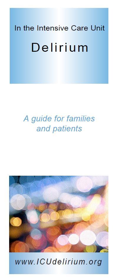 Brochure Example Handing patients and families written materials can be helpful in reinforcing education.