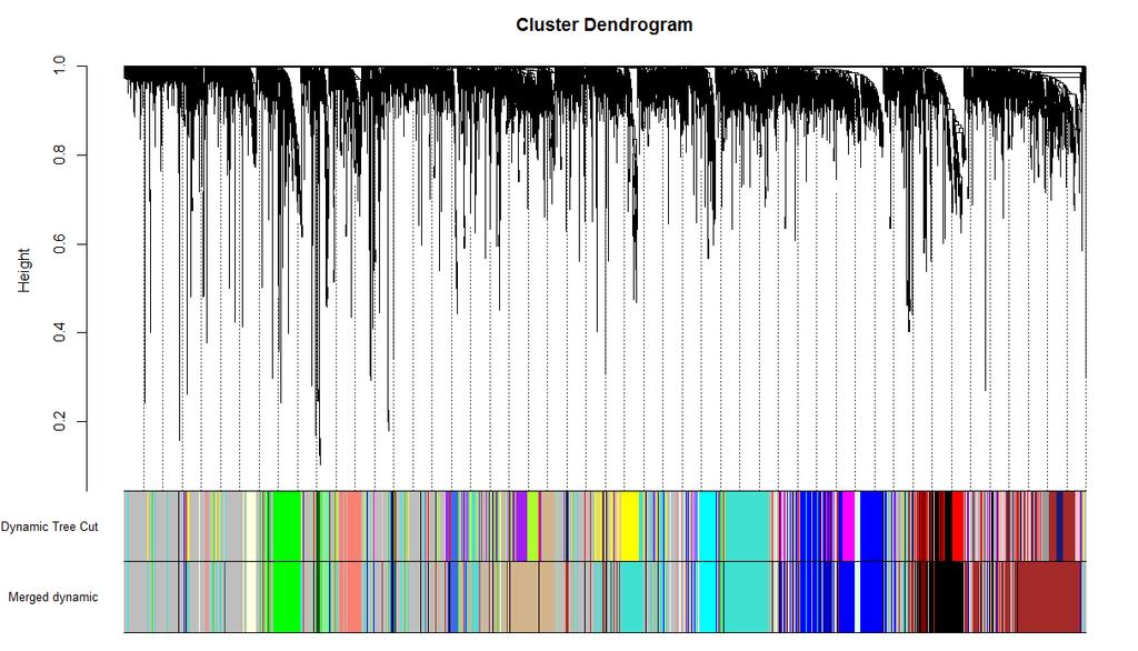 WGCNA: GENE CLUSTERS Each black line represents one gene Each
