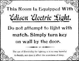 The use of Electricity for lighting is in no way