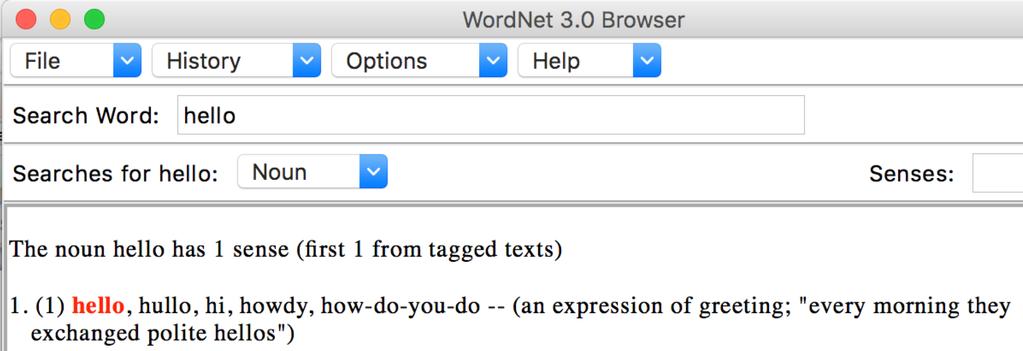 WordNet 3.0 PATH to wnb (WordNet browser) export PATH=/usr/local/WordNet-3.0/bin:$PATH which wnb /usr/local/wordnet-3.
