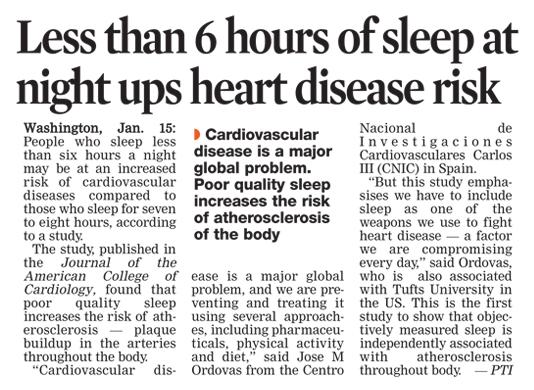 Heart Disease (The Asian Age:20190116) http://onlineepaper.asianage.com/articledetailpage.aspx?