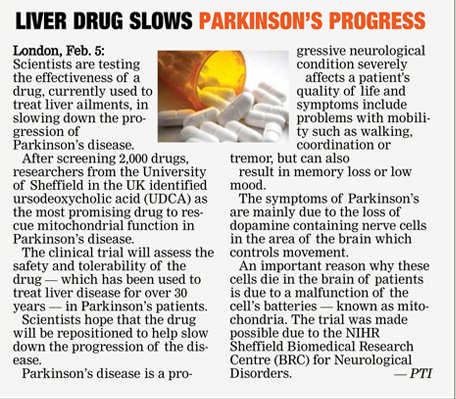 Parkinson's Disease (The Asian Age:20190206) http://onlineepaper.asianage.com/articledetailpage.aspx?
