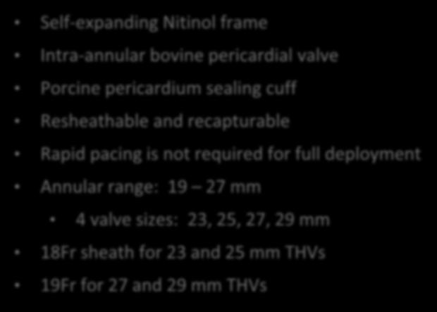 Portico Design Features Self-expanding Nitinol frame Intra-annular bovine