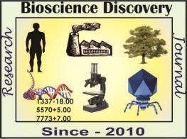 Bioscience Discovery, 9(3):332-336, July - 2018 RUT Printer and Publisher Print & Online, Open Access, Research Journal Available on http://jbsd.