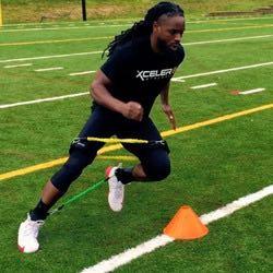 LATERAL SHUFFLE Improves lateral acceleration, deceleration, quickness to enhance fast changes in direction. 1. Find an area roughly 10 yards. 2.