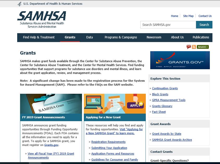 Funding Announcements Funding announcements are posted online: samhsa.